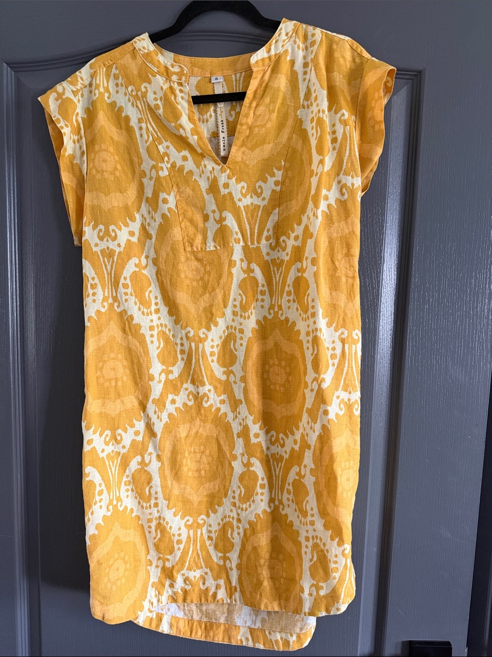 Uncle Frank Yellow Patterned Shift Dress - Women's Casual Summer Dress